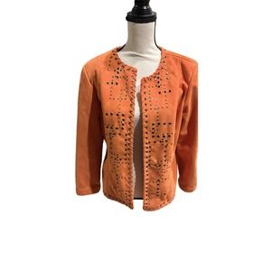 Women’s Heart of Palms Faux Suede Jacket  Size 10
